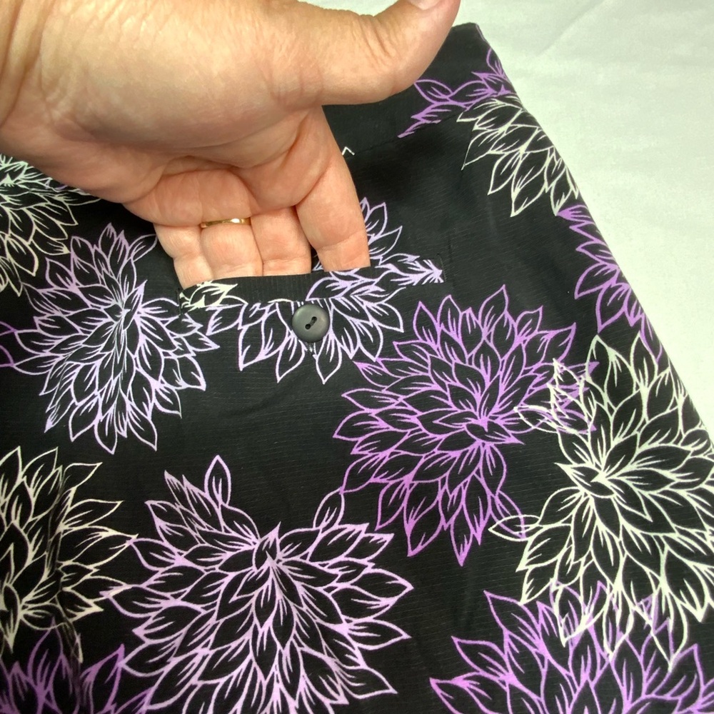 EP Pro Black and Purple Floral A-Line Skort Size 14 Golf Tennis Pickleball - Picture 10 of 10